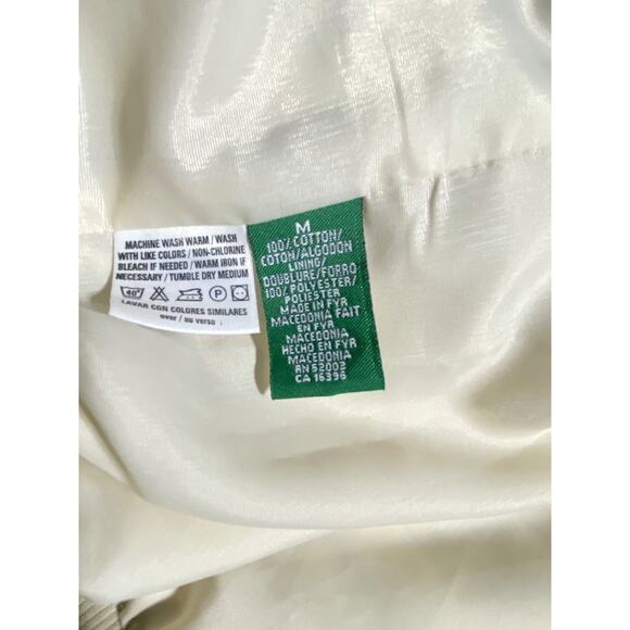 Liz Claiborne LizGolf Zip Up Jacket Women's Size Medium Lined Golf Motif Beige - Picture 3 of 8